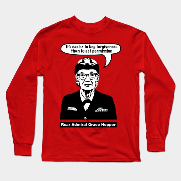 Grace Hopper Long Sleeve T-Shirt by suranyami